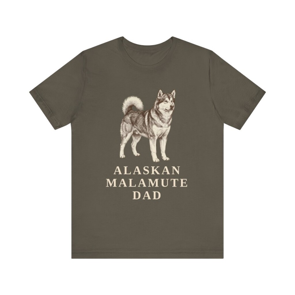 Alaskan Malamute Dad Shirt, Vintage Dog Sketch Tee, Dog Dad Gift Alaskan Malamute Dad Shirt, Vintage Dog Sketch Tee, Dog Dad Gift