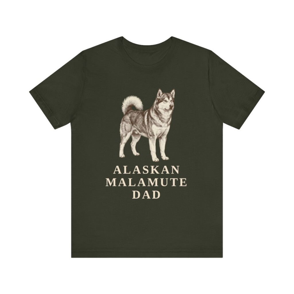 Alaskan Malamute Dad Shirt, Vintage Dog Sketch Tee, Dog Dad Gift Alaskan Malamute Dad Shirt, Vintage Dog Sketch Tee, Dog Dad Gift