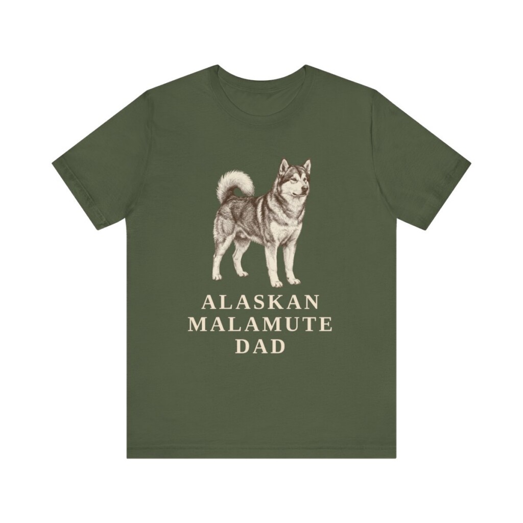 Alaskan Malamute Dad Shirt, Vintage Dog Sketch Tee, Dog Dad Gift Alaskan Malamute Dad Shirt, Vintage Dog Sketch Tee, Dog Dad Gift