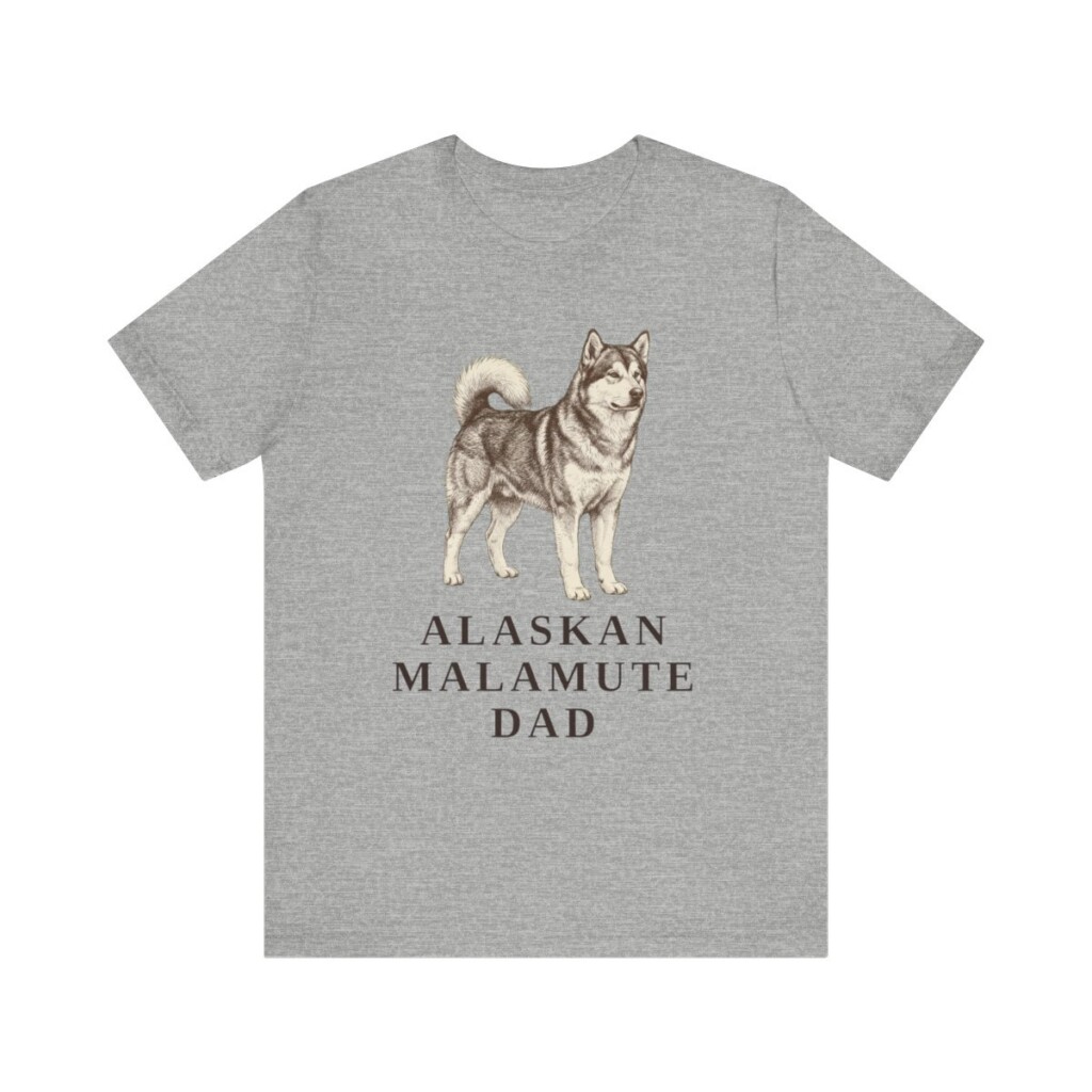 Alaskan Malamute Dad Shirt, Vintage Dog Sketch Tee, Dog Dad Gift Alaskan Malamute Dad Shirt, Vintage Dog Sketch Tee, Dog Dad Gift