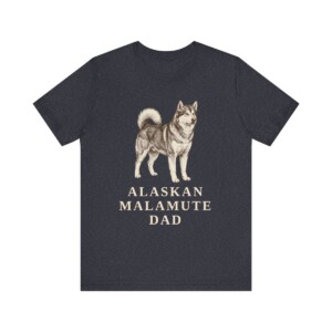 Alaskan Malamute Dad Shirt, Vintage Dog Sketch Tee, Dog Dad Gift