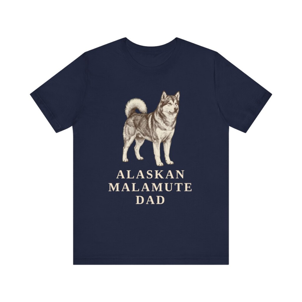 Alaskan Malamute Dad Shirt, Vintage Dog Sketch Tee, Dog Dad Gift Alaskan Malamute Dad Shirt, Vintage Dog Sketch Tee, Dog Dad Gift