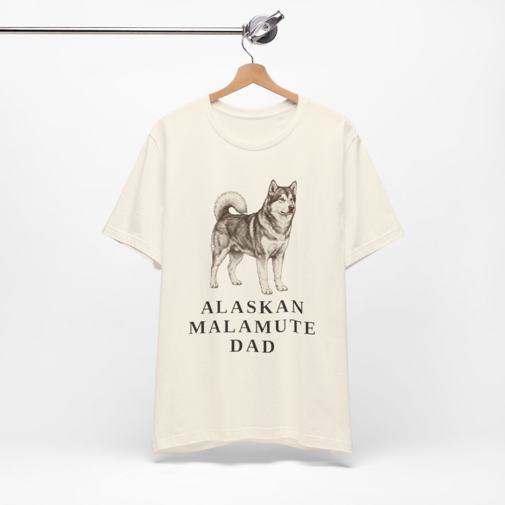 Alaskan Malamute Dad Shirt, Vintage Dog Sketch Tee, Dog Dad Gift Alaskan Malamute Dad Shirt, Vintage Dog Sketch Tee, Dog Dad Gift