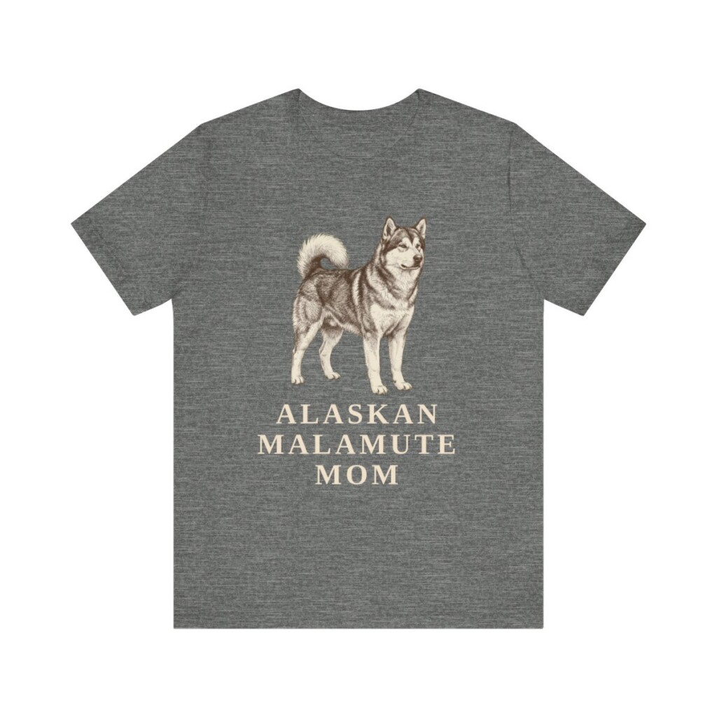 Alaskan Malamute Mom Shirt, Vintage Dog Sketch Tee, Dog Mom Gift