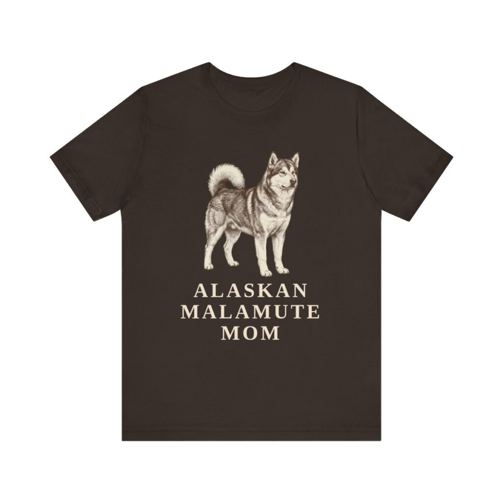 Alaskan Malamute Mom Shirt, Vintage Dog Sketch Tee, Dog Mom Gift