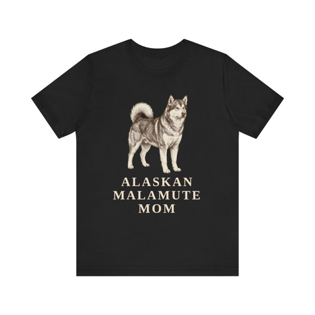 Alaskan Malamute Mom Shirt, Vintage Dog Sketch Tee, Dog Mom Gift