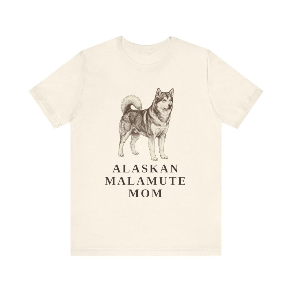 Alaskan Malamute Mom Shirt, Vintage Dog Sketch Tee, Dog Mom Gift