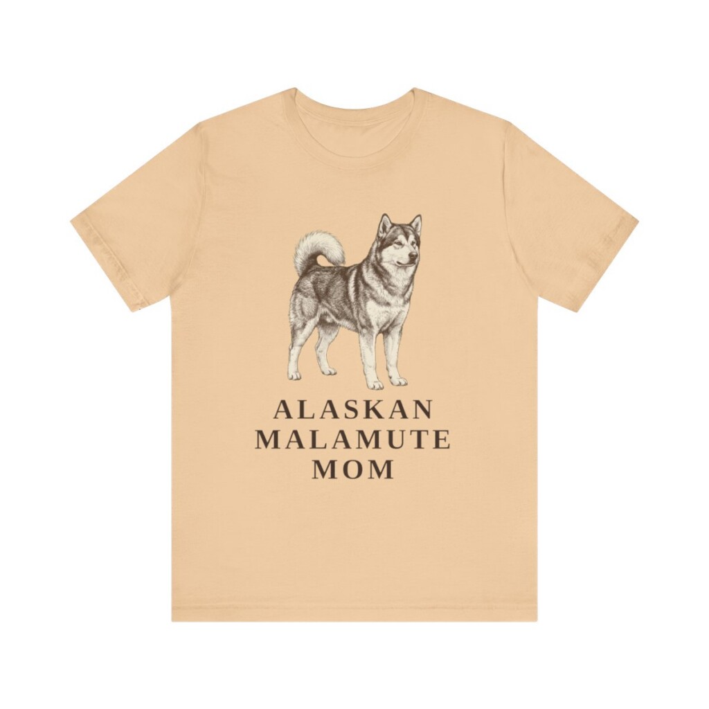 Alaskan Malamute Mom Shirt, Vintage Dog Sketch Tee, Dog Mom Gift
