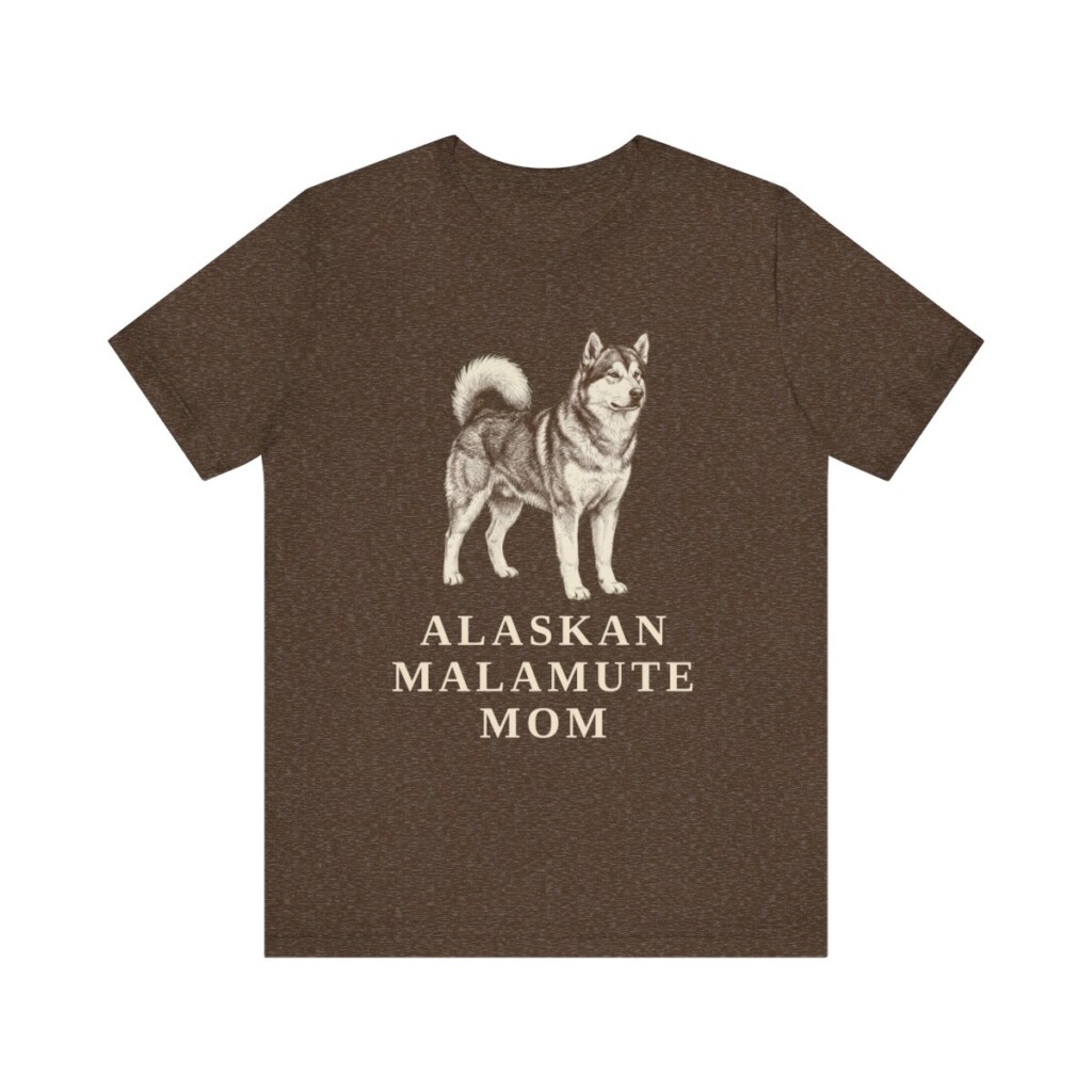 Alaskan Malamute Mom Shirt, Vintage Dog Sketch Tee, Dog Mom Gift