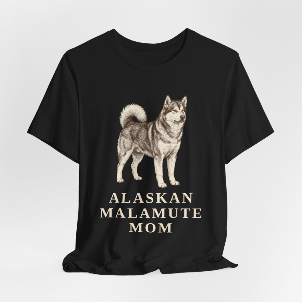 Alaskan Malamute Mom Shirt, Vintage Dog Sketch Tee, Dog Mom Gift