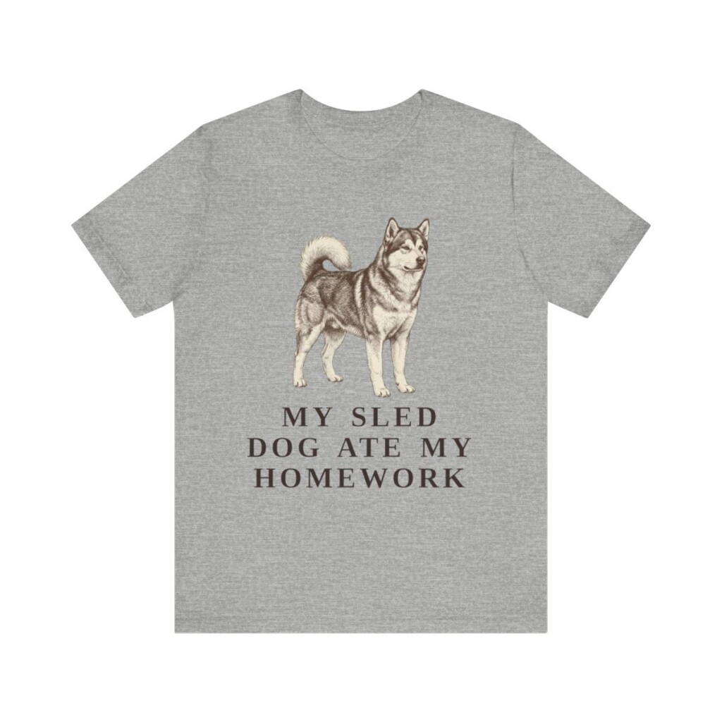 Alaskan Malamute Humor Shirt, Vintage Dog Sketch Tee, Dog Humor Gift Alaskan Malamute Humor Shirt, Vintage Dog Sketch Tee, Dog Humor Gift