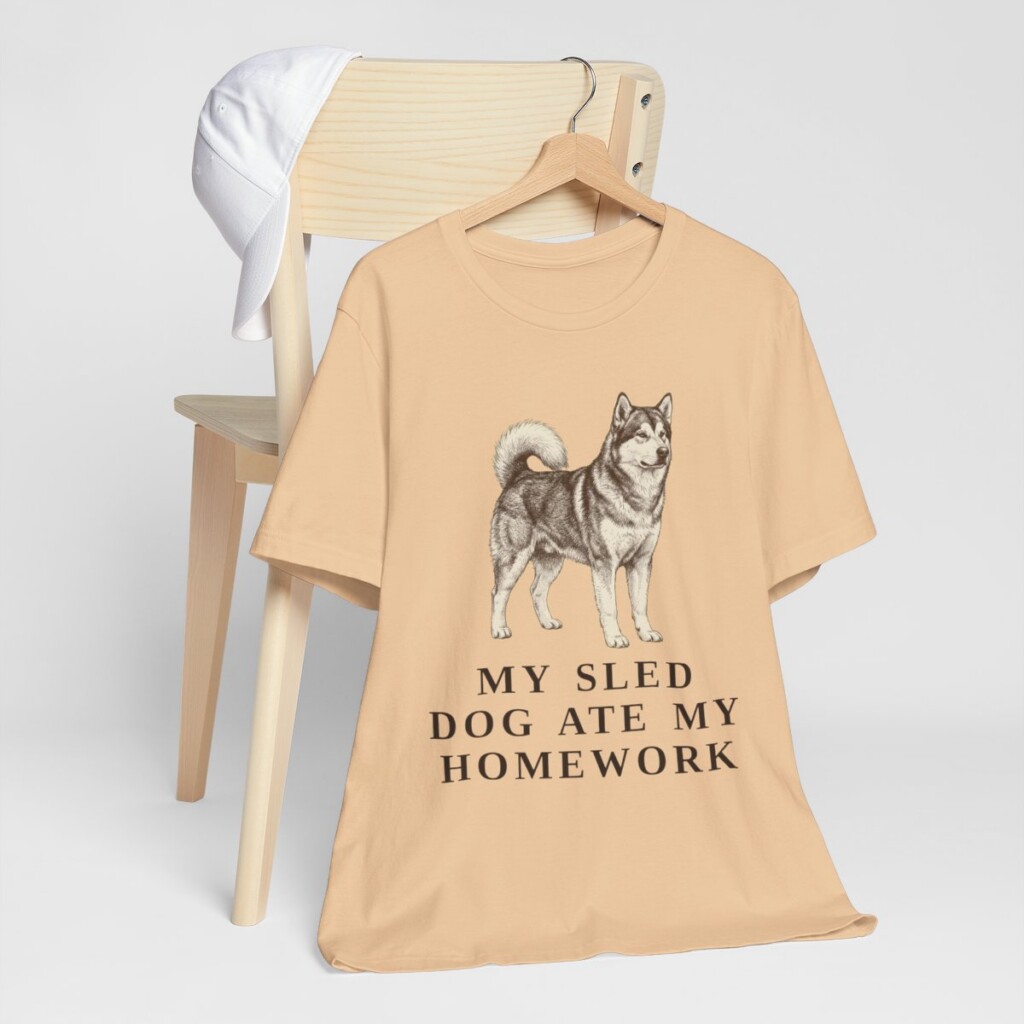 Alaskan Malamute Humor Shirt, Vintage Dog Sketch Tee, Dog Humor Gift Alaskan Malamute Humor Shirt, Vintage Dog Sketch Tee, Dog Humor Gift