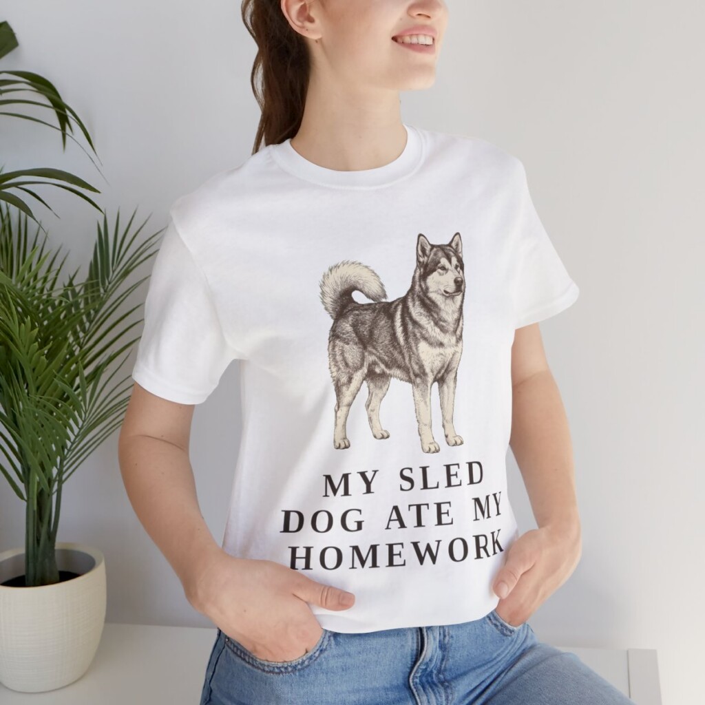 Alaskan Malamute Humor Shirt, Vintage Dog Sketch Tee, Dog Humor Gift Alaskan Malamute Humor Shirt, Vintage Dog Sketch Tee, Dog Humor Gift