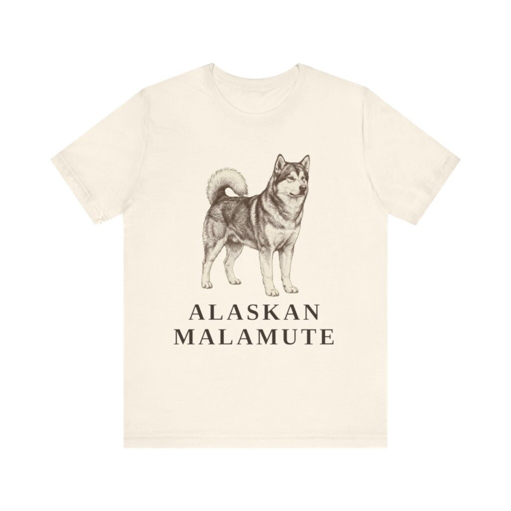 Alaskan Malamute Lover Shirt, Vintage Dog Sketch Tee, Dog Lover Gift Alaskan Malamute Lover Shirt, Vintage Dog Sketch Tee, Dog Lover Gift