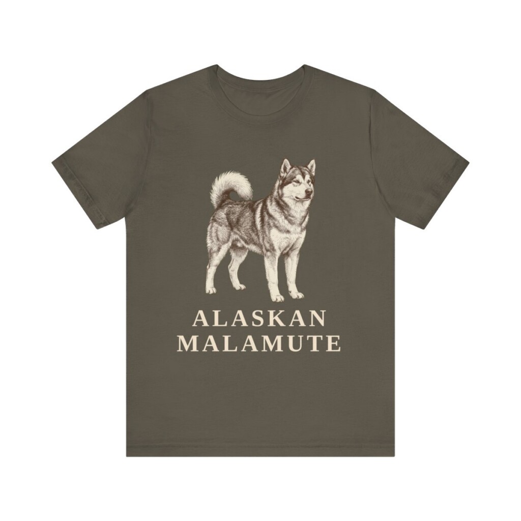 Alaskan Malamute Lover Shirt, Vintage Dog Sketch Tee, Dog Lover Gift Alaskan Malamute Lover Shirt, Vintage Dog Sketch Tee, Dog Lover Gift