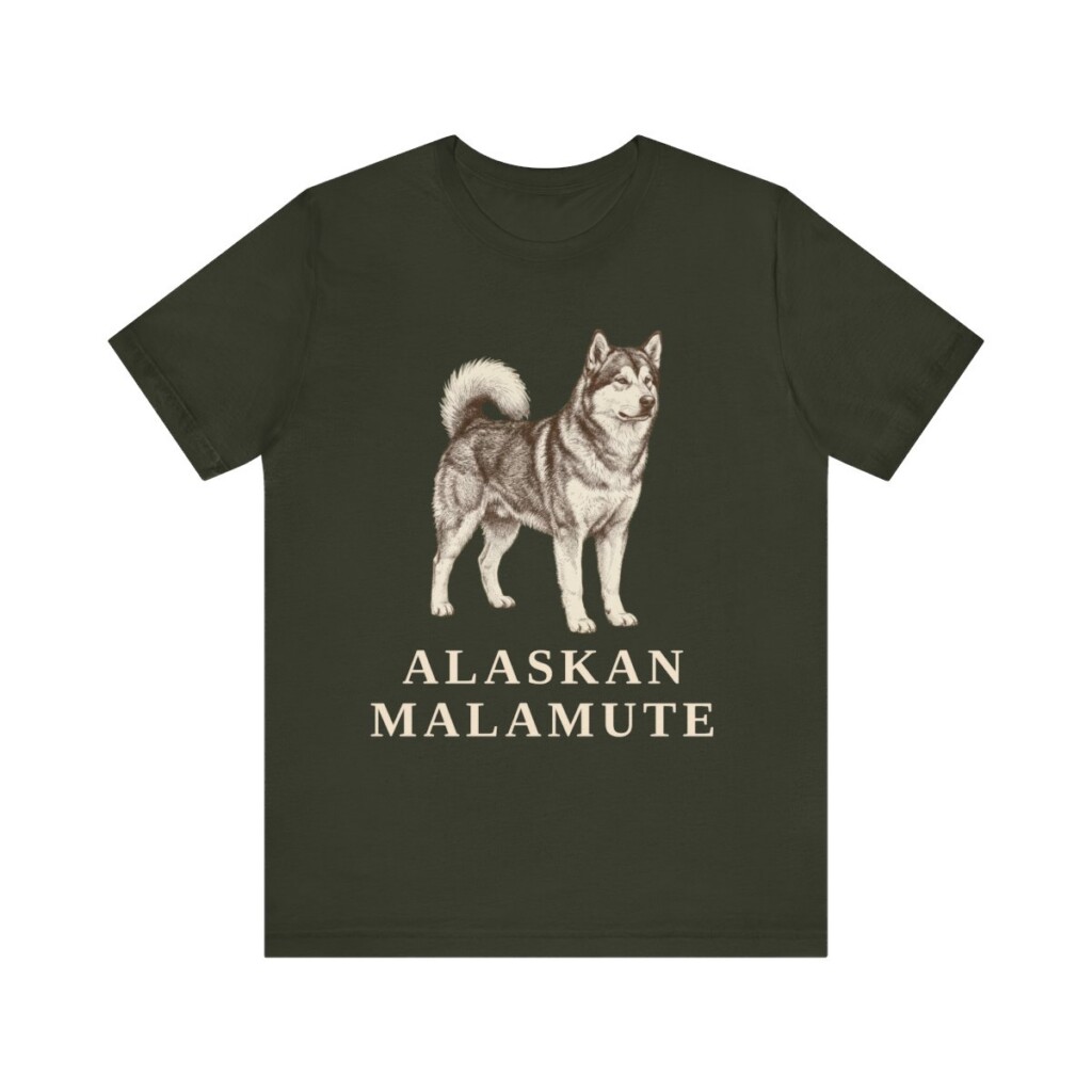 Alaskan Malamute Lover Shirt, Vintage Dog Sketch Tee, Dog Lover Gift Alaskan Malamute Lover Shirt, Vintage Dog Sketch Tee, Dog Lover Gift