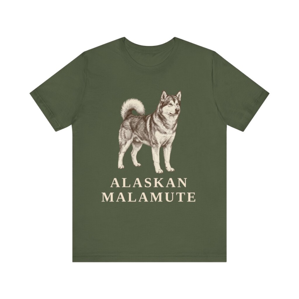 Alaskan Malamute Lover Shirt, Vintage Dog Sketch Tee, Dog Lover Gift Alaskan Malamute Lover Shirt, Vintage Dog Sketch Tee, Dog Lover Gift