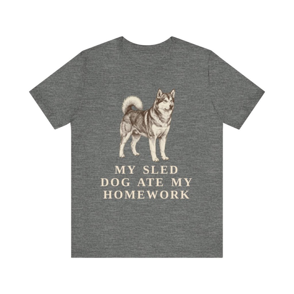 Alaskan Malamute Humor Shirt, Vintage Dog Sketch Tee, Dog Humor Gift Alaskan Malamute Humor Shirt, Vintage Dog Sketch Tee, Dog Humor Gift