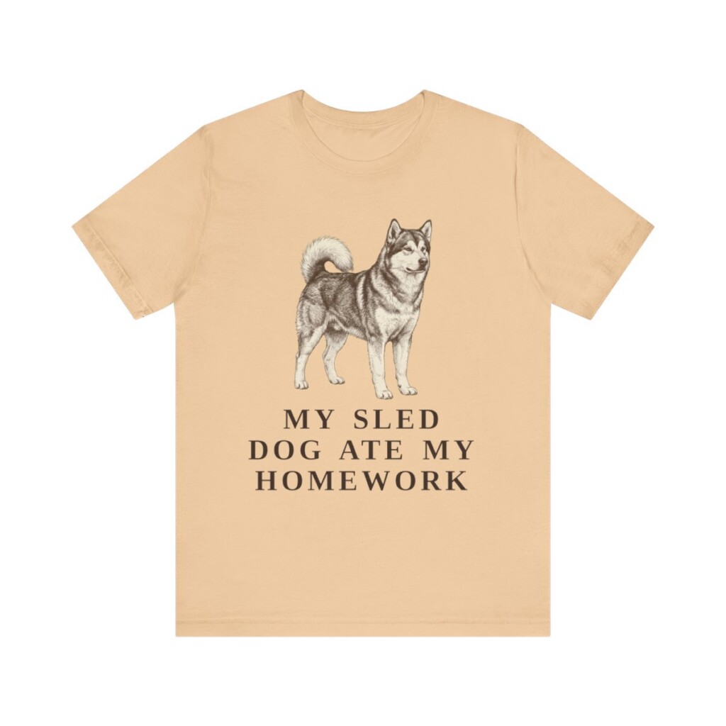 Alaskan Malamute Humor Shirt, Vintage Dog Sketch Tee, Dog Humor Gift Alaskan Malamute Humor Shirt, Vintage Dog Sketch Tee, Dog Humor Gift