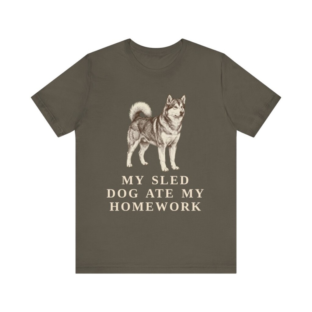 Alaskan Malamute Humor Shirt, Vintage Dog Sketch Tee, Dog Humor Gift Alaskan Malamute Humor Shirt, Vintage Dog Sketch Tee, Dog Humor Gift