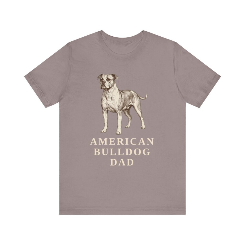 American Bulldog Dad Shirt, Vintage Dog Sketch Tee, Dog Dad Gift