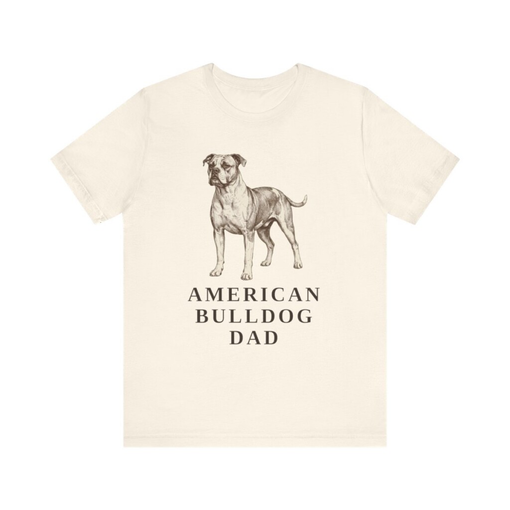 American Bulldog Dad Shirt, Vintage Dog Sketch Tee, Dog Dad Gift
