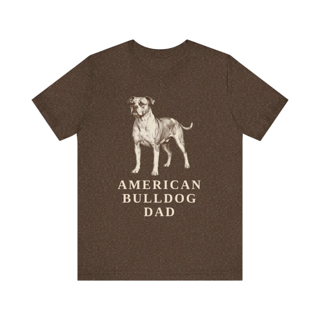 American Bulldog Dad Shirt, Vintage Dog Sketch Tee, Dog Dad Gift