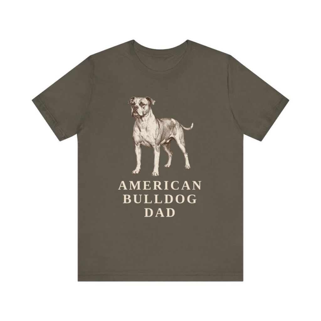 American Bulldog Dad Shirt, Vintage Dog Sketch Tee, Dog Dad Gift