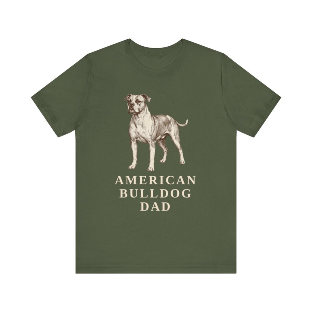 American Bulldog Dad Shirt, Vintage Dog Sketch Tee, Dog Dad Gift