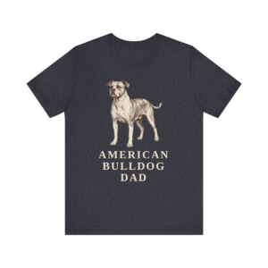 American Bulldog Dad Shirt, Vintage Dog Sketch Tee, Dog Dad Gift