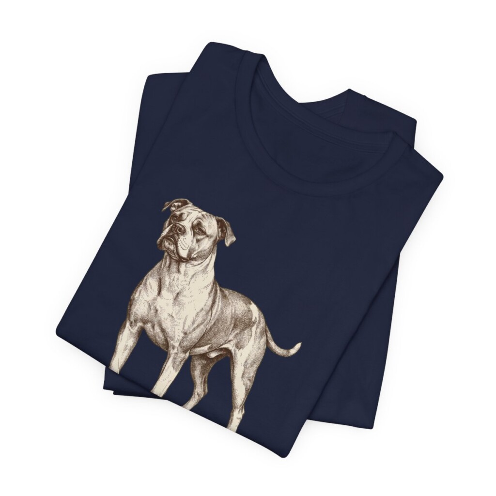 American Bulldog Dad Shirt, Vintage Dog Sketch Tee, Dog Dad Gift