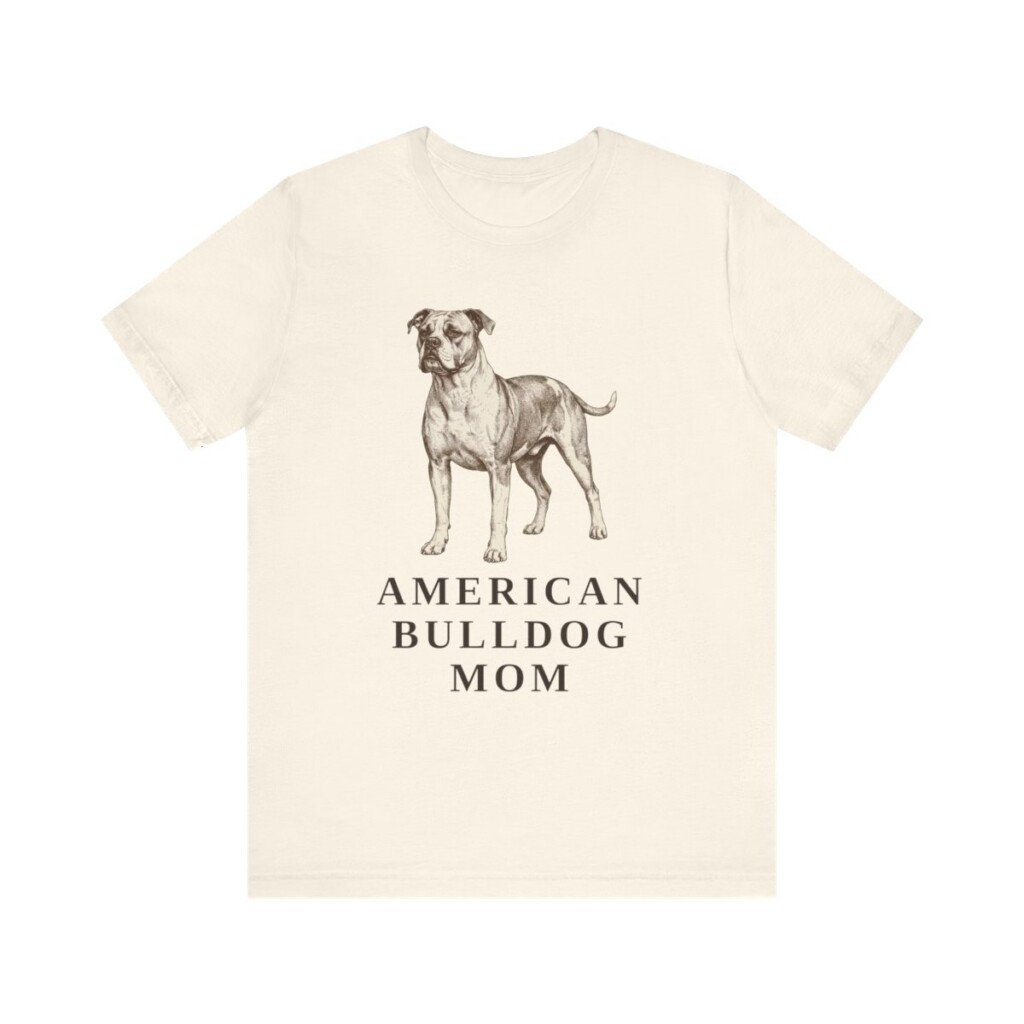 American Bulldog Mom Shirt, Vintage Dog Sketch Tee, Dog Mom Gift