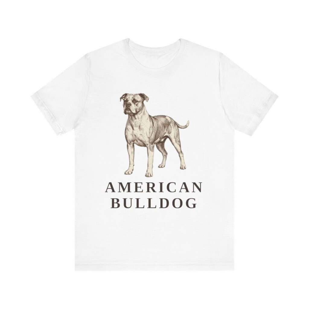 American Bulldog Lover Shirt, Vintage Dog Sketch Tee, Dog Lover Gift