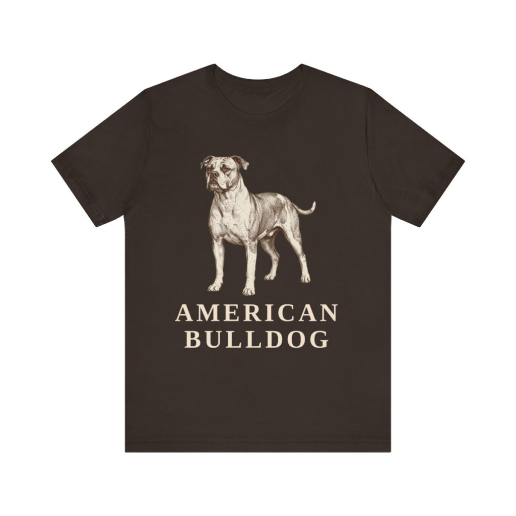 American Bulldog Lover Shirt, Vintage Dog Sketch Tee, Dog Lover Gift