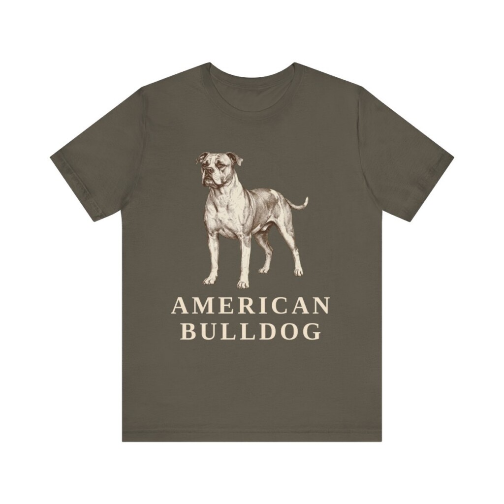 American Bulldog Lover Shirt, Vintage Dog Sketch Tee, Dog Lover Gift