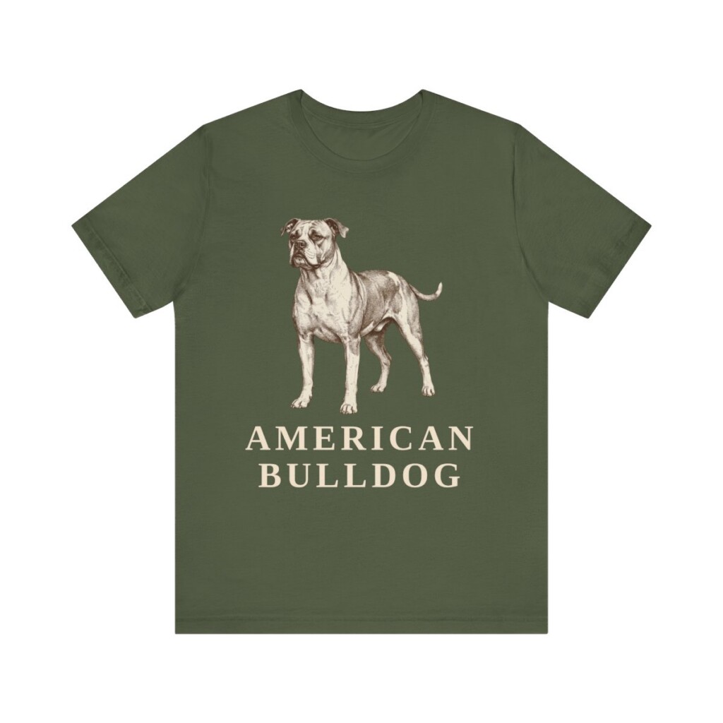 American Bulldog Lover Shirt, Vintage Dog Sketch Tee, Dog Lover Gift