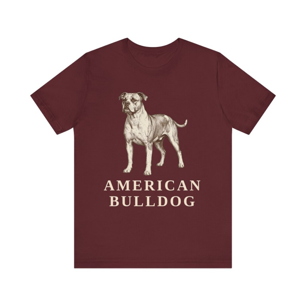 American Bulldog Lover Shirt, Vintage Dog Sketch Tee, Dog Lover Gift
