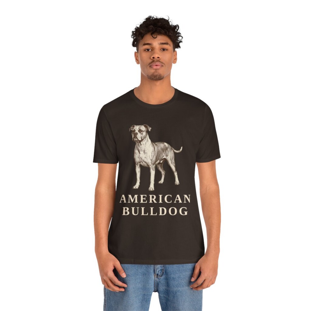 American Bulldog Lover Shirt, Vintage Dog Sketch Tee, Dog Lover Gift