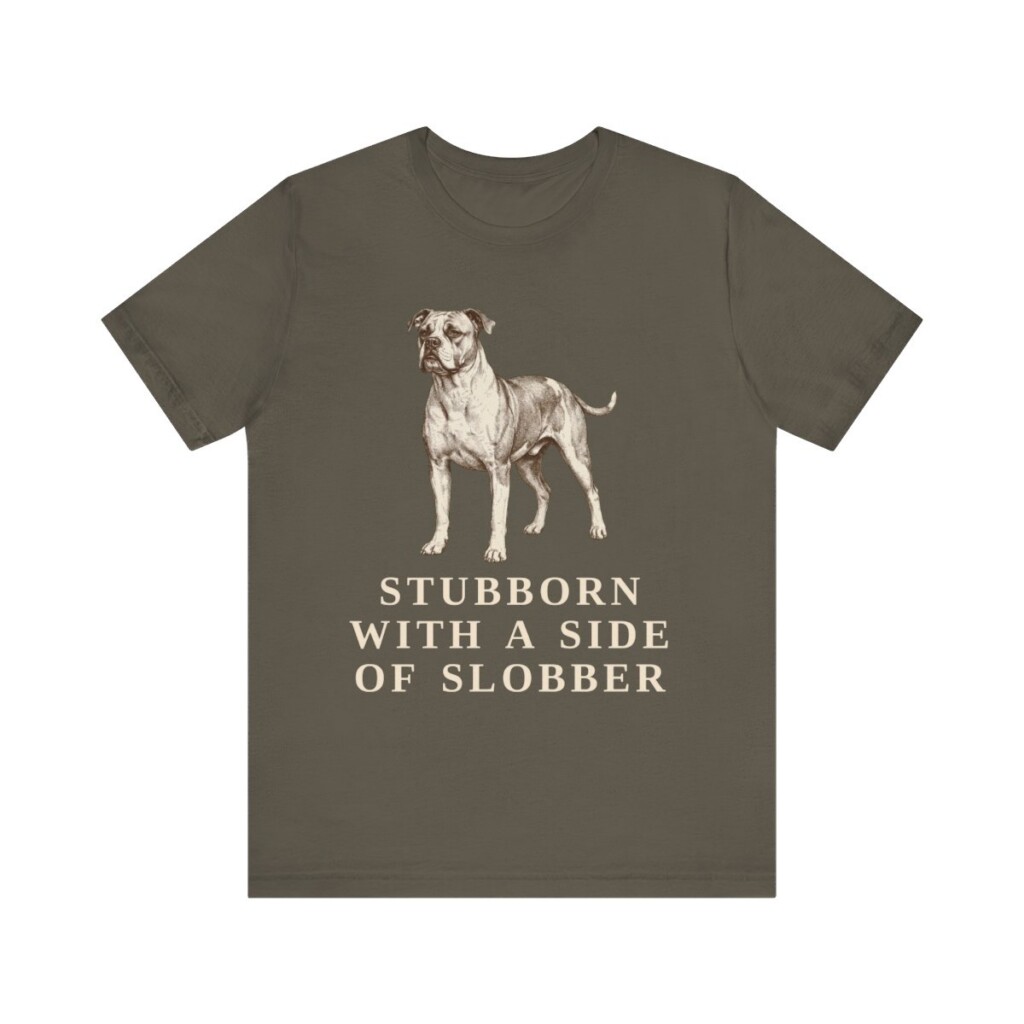 American Bulldog Humor Shirt, Vintage Dog Sketch Tee, Dog Humor Gift