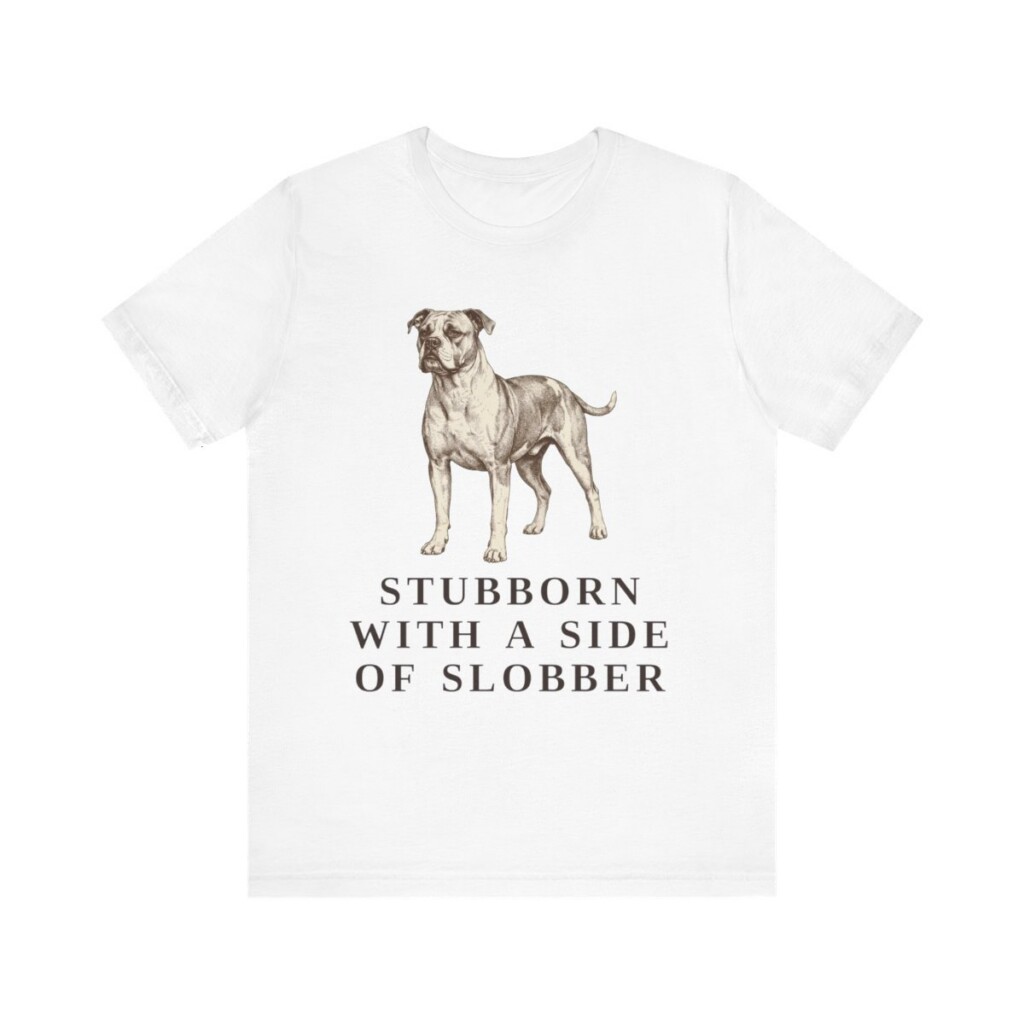 American Bulldog Humor Shirt, Vintage Dog Sketch Tee, Dog Humor Gift