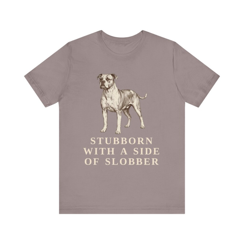 American Bulldog Humor Shirt, Vintage Dog Sketch Tee, Dog Humor Gift