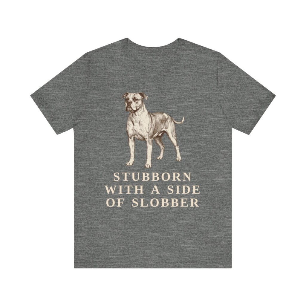 American Bulldog Humor Shirt, Vintage Dog Sketch Tee, Dog Humor Gift