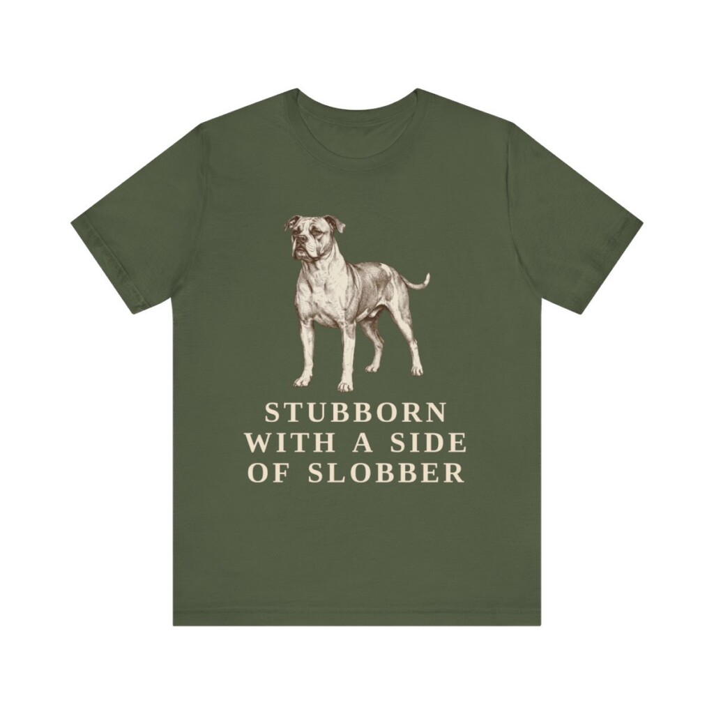American Bulldog Humor Shirt, Vintage Dog Sketch Tee, Dog Humor Gift