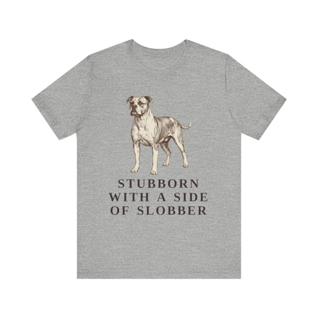 American Bulldog Humor Shirt, Vintage Dog Sketch Tee, Dog Humor Gift