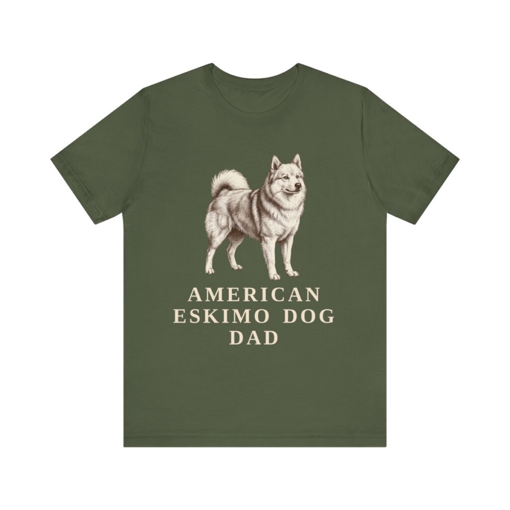 American Eskimo Dog Dad Shirt, Vintage Dog Sketch Tee, Dog Dad Gift American Eskimo Dog Dad Shirt, Vintage Dog Sketch Tee, Dog Dad Gift