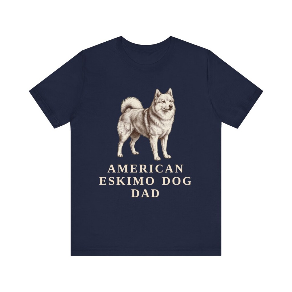 American Eskimo Dog Dad Shirt, Vintage Dog Sketch Tee, Dog Dad Gift American Eskimo Dog Dad Shirt, Vintage Dog Sketch Tee, Dog Dad Gift
