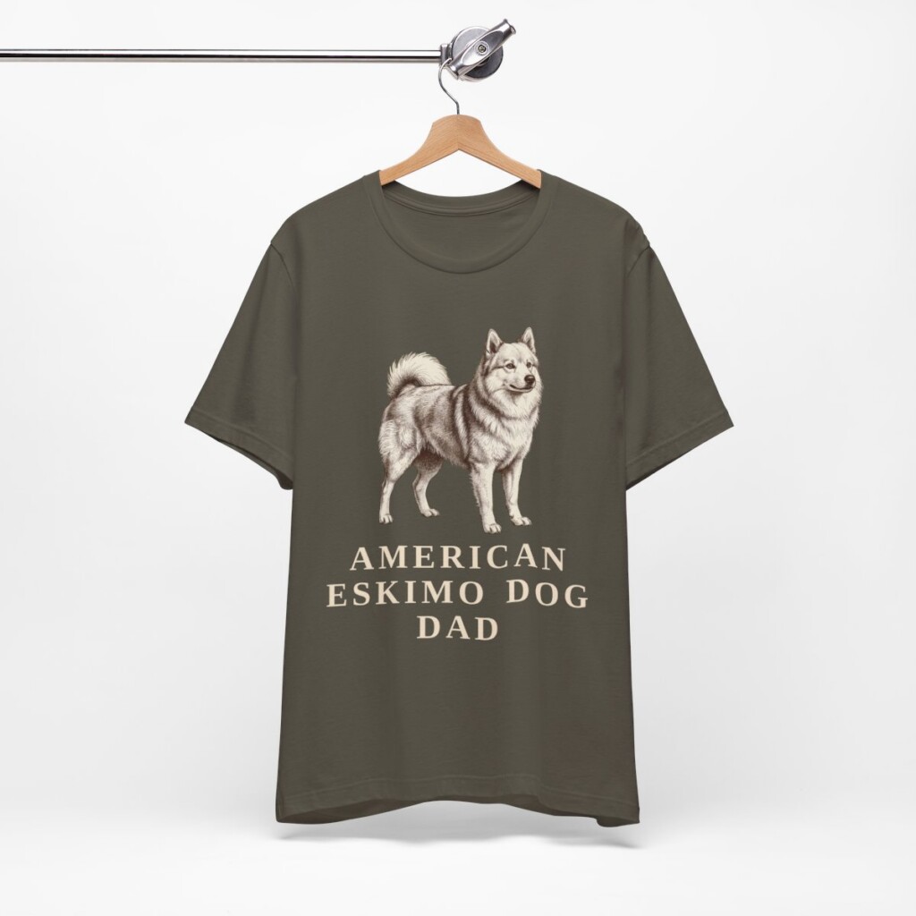 American Eskimo Dog Dad Shirt, Vintage Dog Sketch Tee, Dog Dad Gift American Eskimo Dog Dad Shirt, Vintage Dog Sketch Tee, Dog Dad Gift