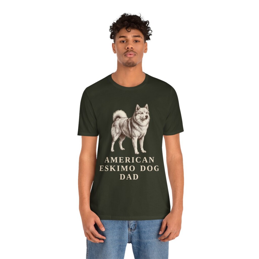American Eskimo Dog Dad Shirt, Vintage Dog Sketch Tee, Dog Dad Gift American Eskimo Dog Dad Shirt, Vintage Dog Sketch Tee, Dog Dad Gift