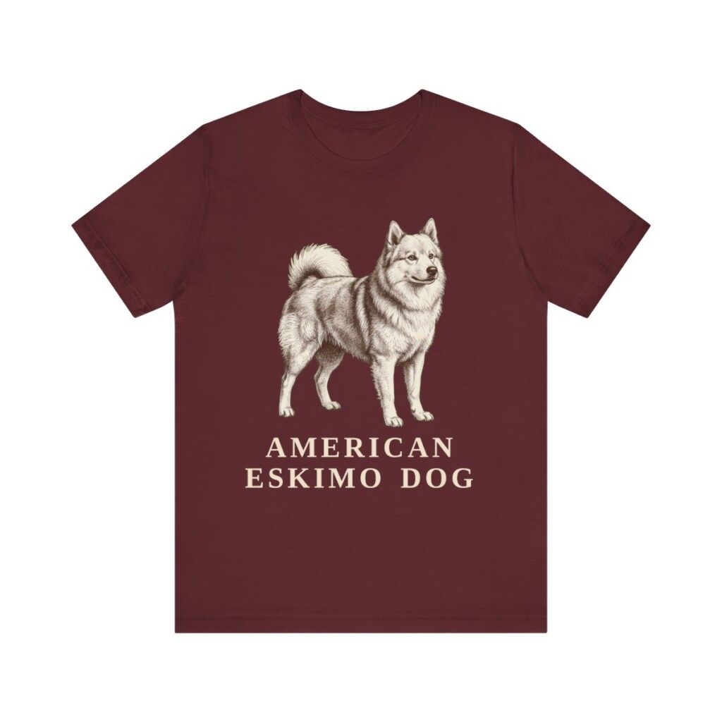 American Eskimo Dog Lover Shirt, Vintage Dog Sketch Tee, Dog Lover Gift American Eskimo Dog Lover Shirt, Vintage Dog Sketch Tee, Dog Lover Gift