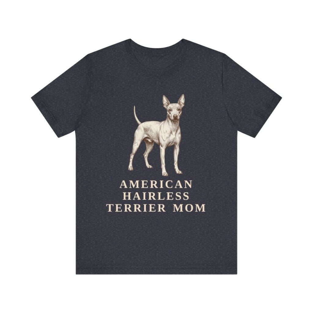 American Hairless Terrier Mom Shirt, Vintage Dog Sketch Tee, Dog Mom Gift